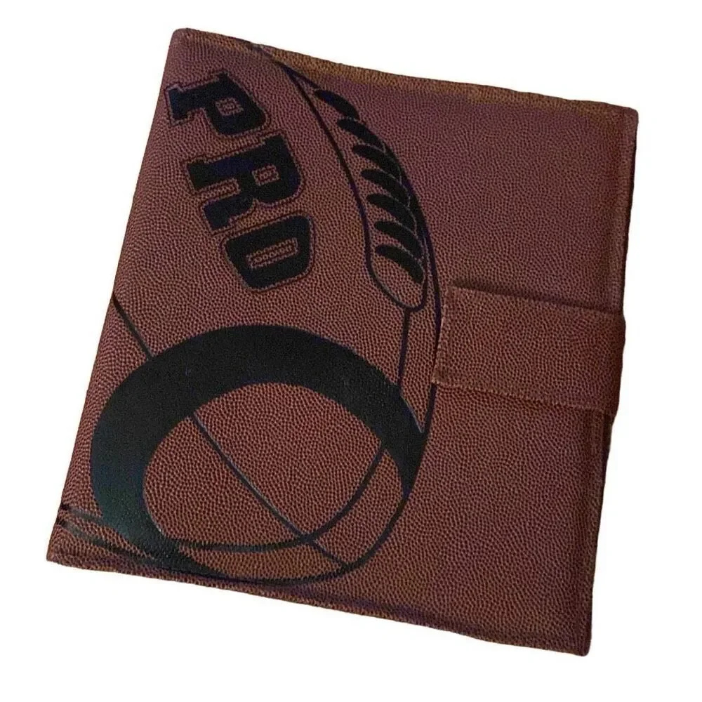 Pen-Tab Pro Football 3 Ring Binder Trapper Keeper Faux Leather Vintage 90s